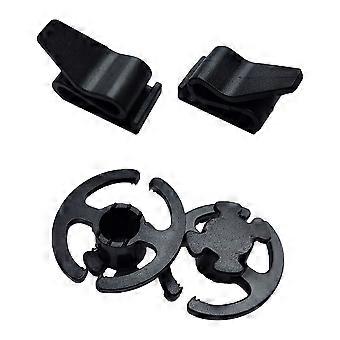 Sliding Mask Hook Plastic Holder for Use 2Pairs Black