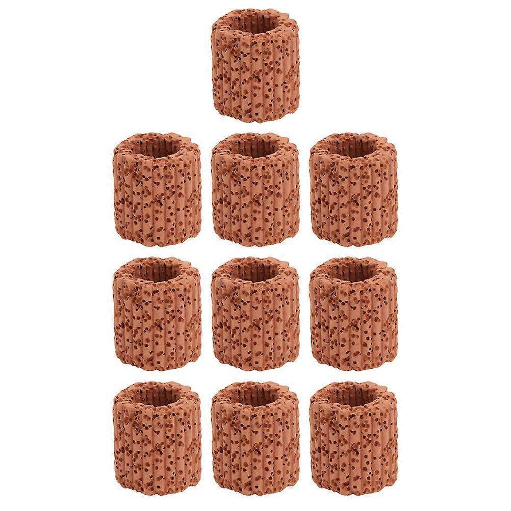 Ceramic Filter Ring Aquarium Filter Ring for Fish Tank Use 10Pcs Supplies