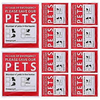 10 Sheets Emergency Alert Pet Finder Stickers Emergency Alert Decal Pets Rescue Sticker