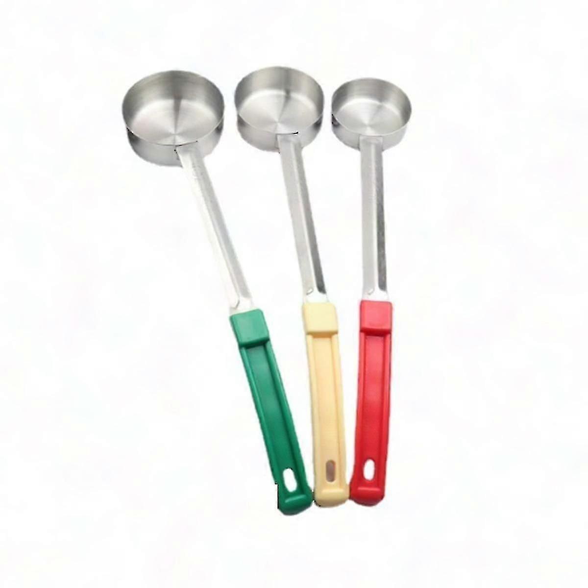 Stainless Steel Portion Control Solid Serving Spoon 3 Piece Combo Set 2oz 3oz 4oz