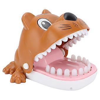 Bite Finger Toy Whale Biting Game, Cute Animal Pattern Design for Kids Family Interaction, Tiger Dog Color