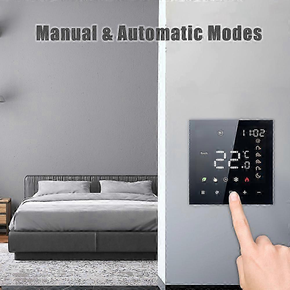 Smart Thermostat 3A Digital Programmable LCD Display Touchscreen Underfloor Heating Temperature Controller Digital Intelligent Wall Thermostat compati