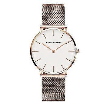 Montre-bracelet à quartz, montre décontractée, bracelet en maille d'acier inoxydable, cadeau d'anniversaire, décoration