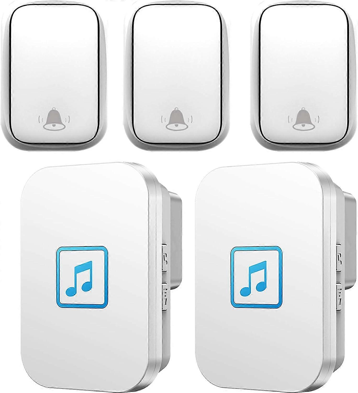 Waterproof Doorbell, Long-Range Wireless, Multi-Melody with LED Flash