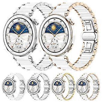 Correa de acero inoxidable de cerámica auténtica xDfind para Huawei Watch GT 7 de 41 mm / GT 6 de 41 mm