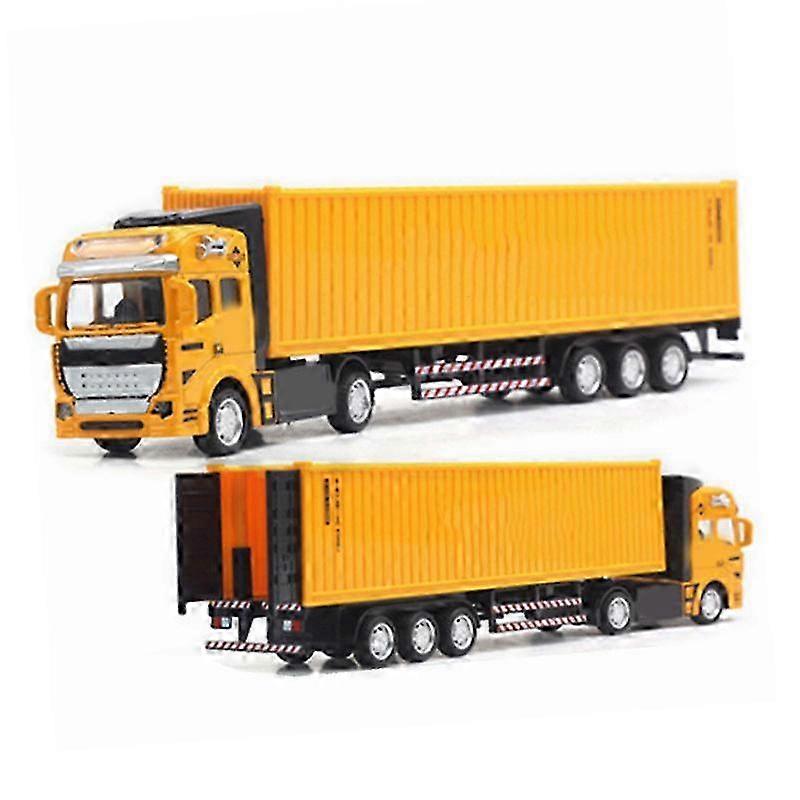 Pull Back Alloy Container Truck Toy