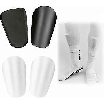 Mini Football Practice - 2 Pair Pro Soccer Shin Guards Set with Anti-Slip Sleeves, Unisex