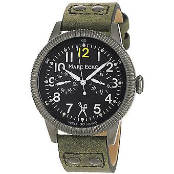 Marc Ecko the Recon Quartz Analog Man Watch with Cowskin Bracelet E14541G1
