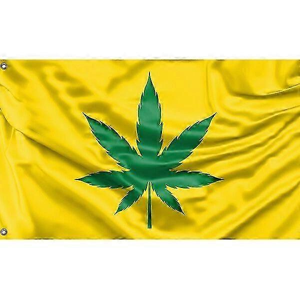 Yellow Weed Flag L1095