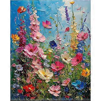 Puzzle für Erwachsene mit hochauflösender Darstellung einer Wildblumenwiese, Modell GYU186.