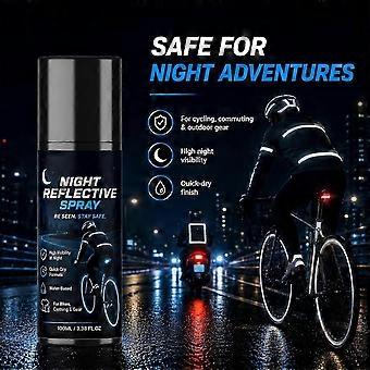 Night Reflective Spray Paint Agent High Visibility Fluorescent 100ml | Long Lasting Safety Reflective Coating for Clothing Bicycle Outdoor Gear