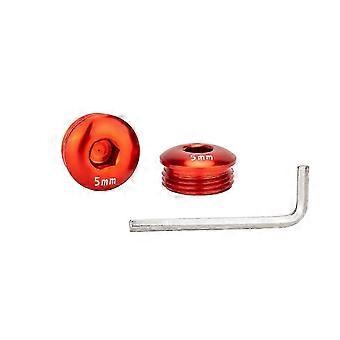 2pcs Bicycle Pedal Dust Covers compatible with Sports and Mountain Bikes, 5MM Red Dustproof Caps compatible with Bike Pedal Maintenance and Protection
