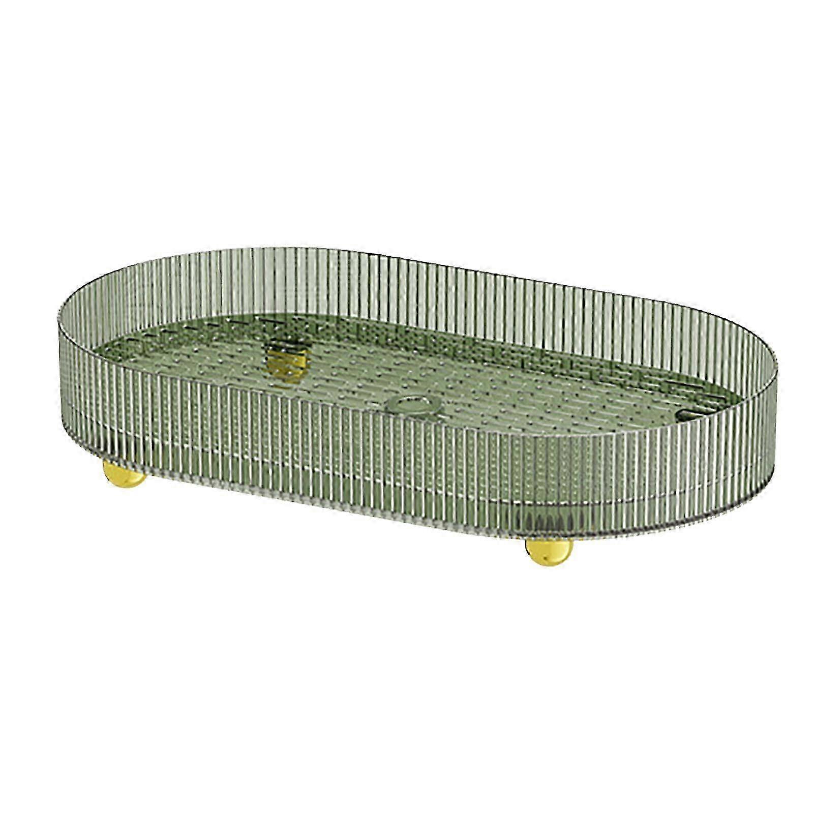 Double Layer Dish Drying Rack with Kitchen Drain Board, PET Material MultiPurpose Drainer Tray