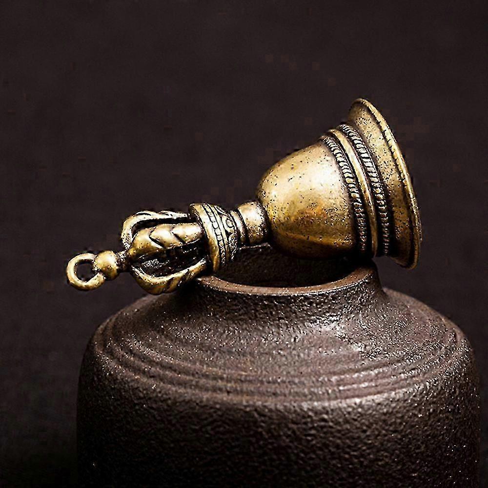 Compact Copper Hand Bell Ergonomic Vintage Design