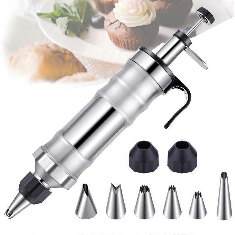 Decorating Syringe Set, Icing Piping Kit Stainless Steels Cake Decorating Tools