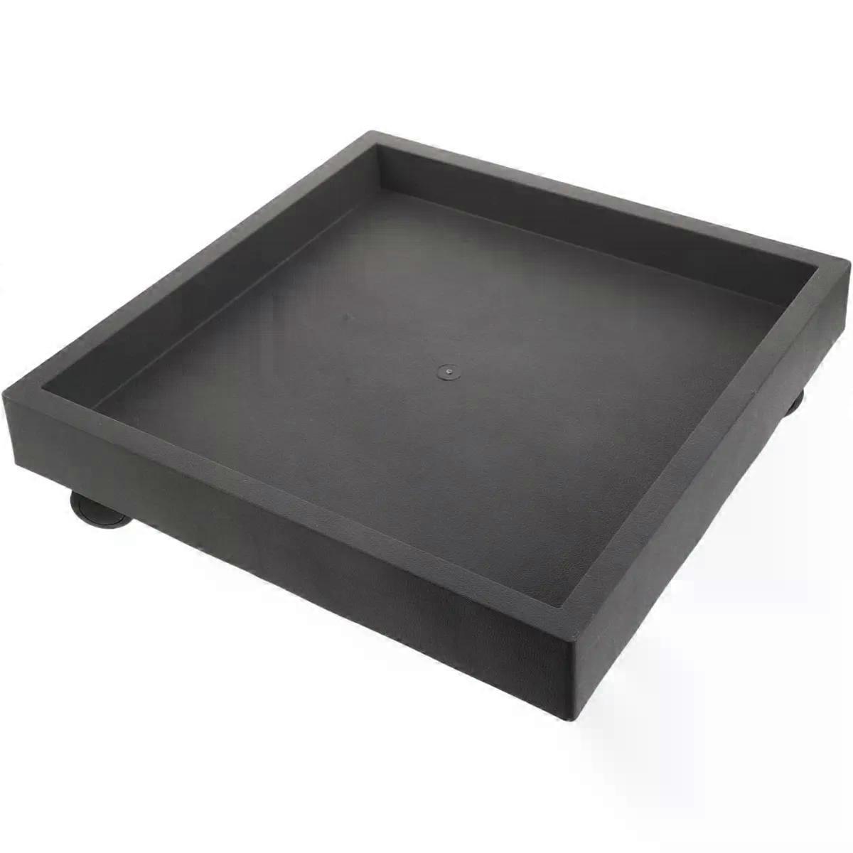 Drip Pan with Wheels, 14.06 Inch Square Plastic Tray