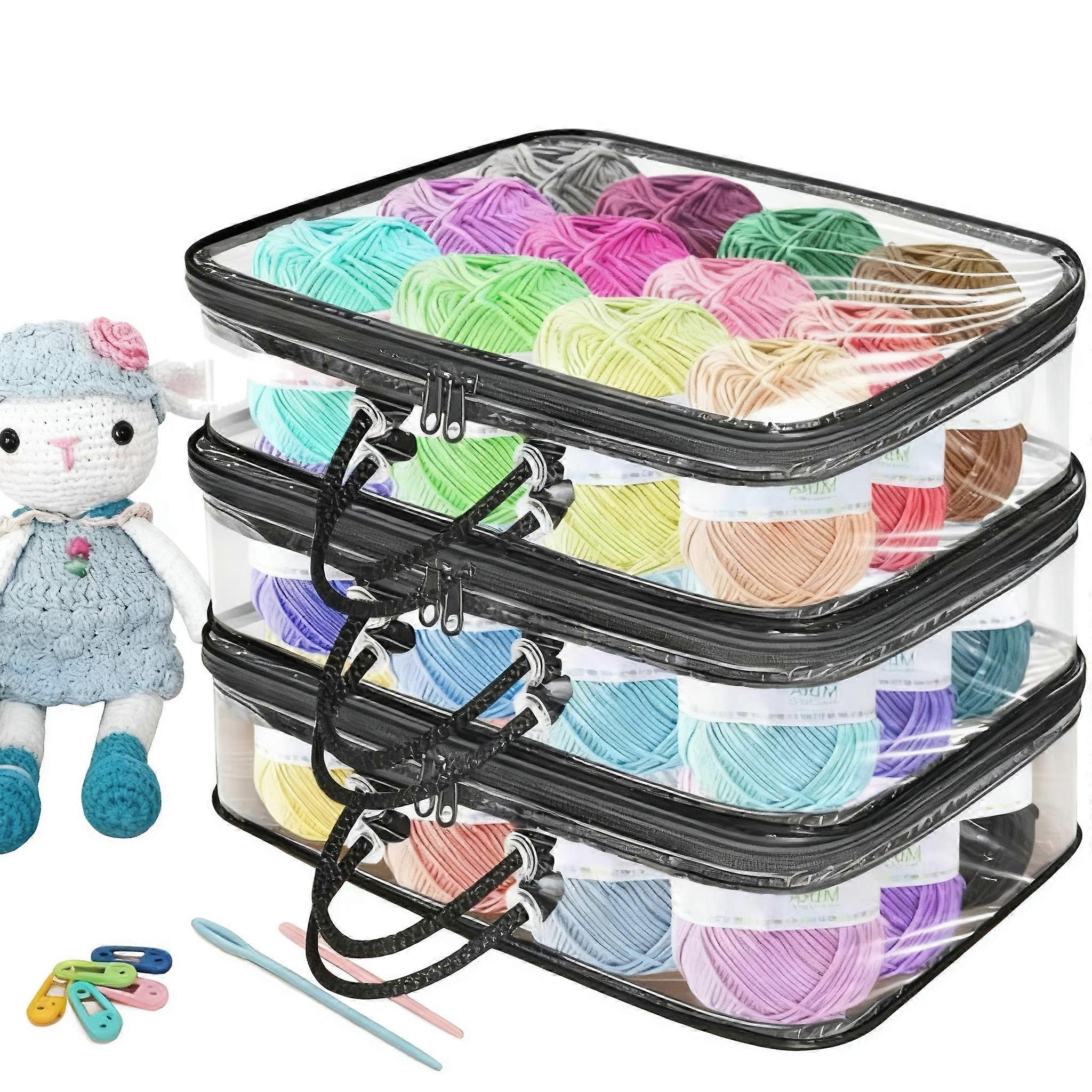 6-Pack PVC Crochet Project Bag