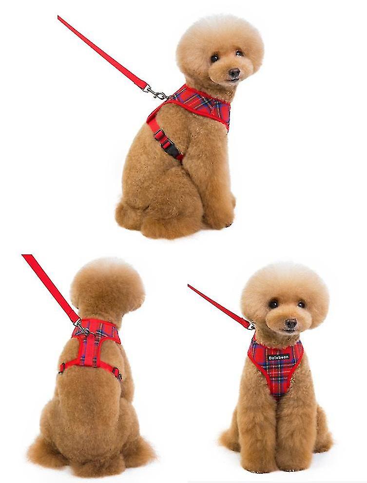 Pet Harness And Leash Adjustable Vest Harness With For Cat Dog Kitten Rabbits Size Xl