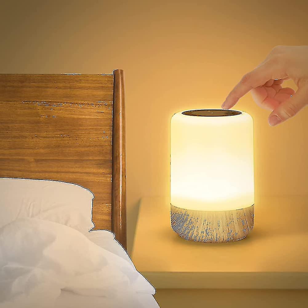 Lampe de chevet LED tactile à intensité variable, lampe de table à piles, 8 couleurs et 3 modes d'éclairage