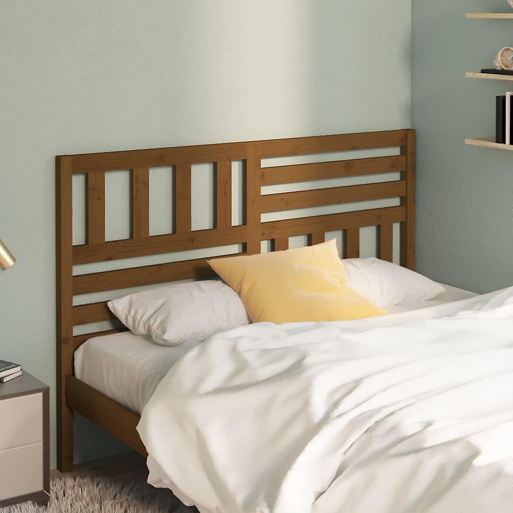 Headboard Honey Brown 166x4x100 cm Solid Pine Wood
