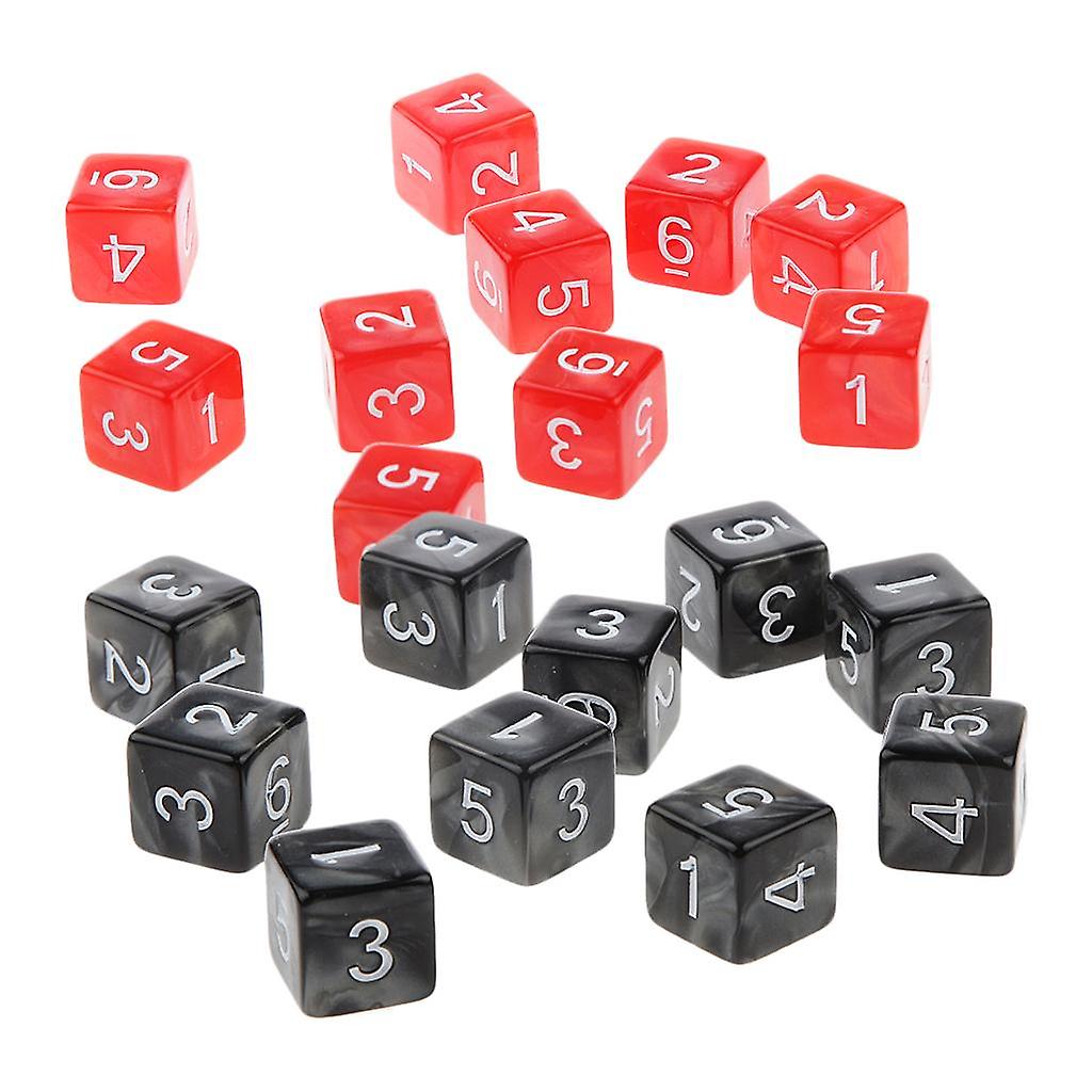 20Piece Six Sided Dice D6 for Playing D&D RPG Party Game Green and Purple