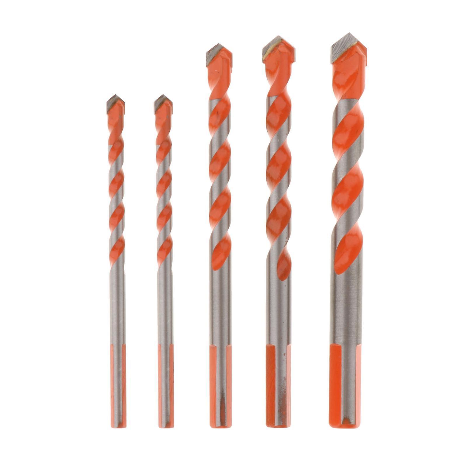Drill Head Triangle Drill Twist Multifunctional Drill Bit Tool Red 5PCS