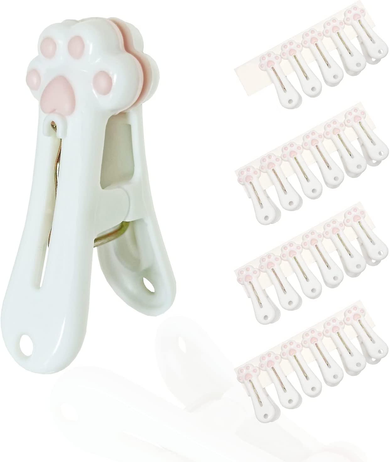 Plastic Clothespins Laundry Clothes Pins-24 Pack, Traceless Clothes