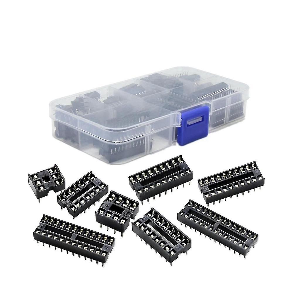 66pcs Ic Chip Holder Ic Socket Chip Base Sample Box Flat Foot