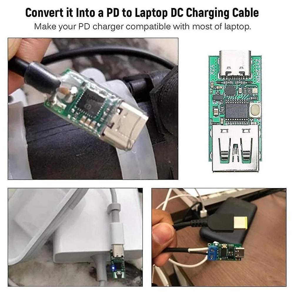 Zy12pdn Usb-c Pd2.0/3.0 To Dc Converter Power Module Fast Charge Trigger Poll Polling Detector Test