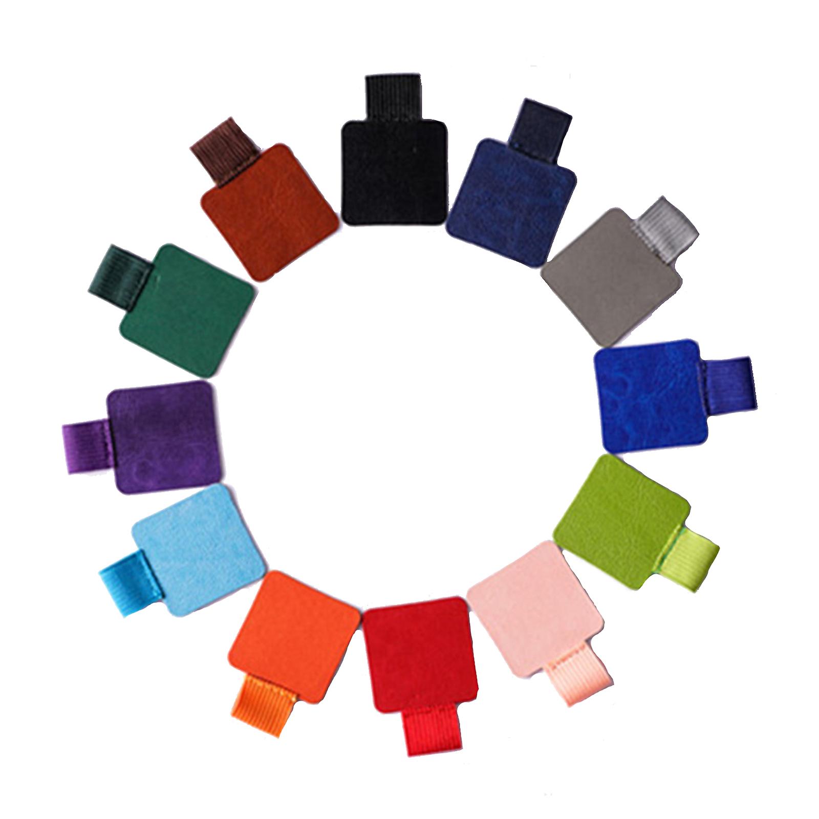 5PCS Pen Loop Holder Adhesive Leather Elastic Pencil Loop Design for Notebook