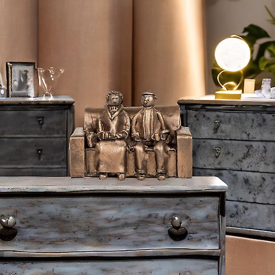 Couple On Sofa Sculptures & Statues