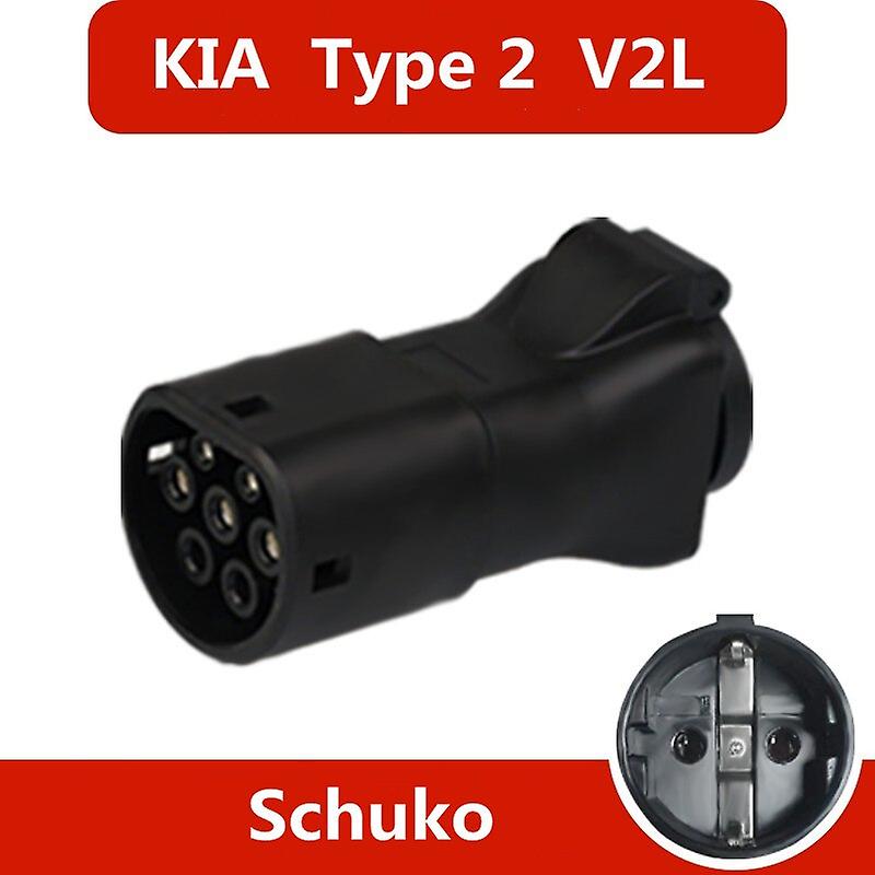 16a Electrical Car Connector Evse Adapter Portable Ev Plug Type 2 Female To Schuko Socket