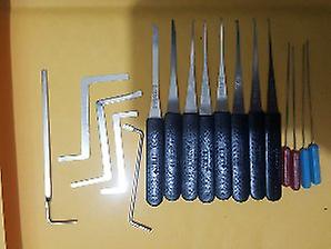 Professional Lock Pick Set Hand Tools Locksmith Tools Remove Hooks Lock Pin Broken Key Extractor  Practice Pick Lock Combination