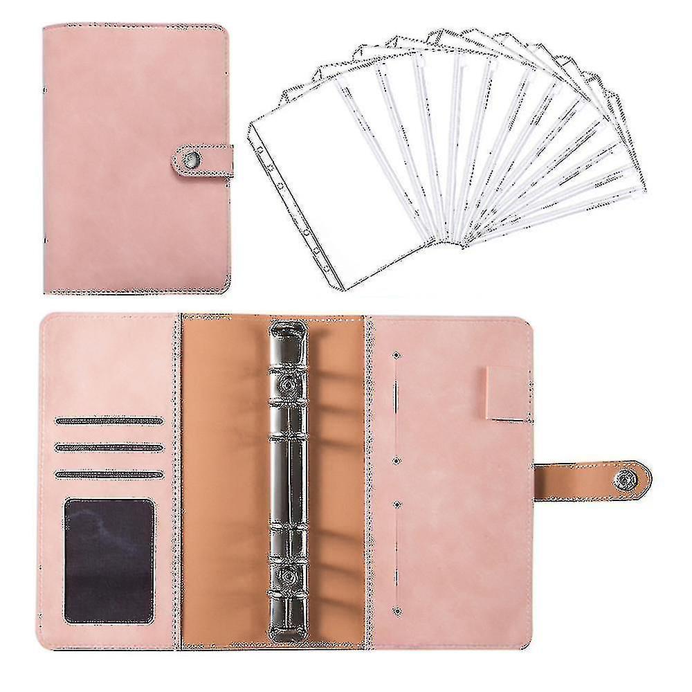 Notebook Binder Budget Planner Binder Cover With 12 Pieces Binder Pocket Personal Cash Budget Envelo