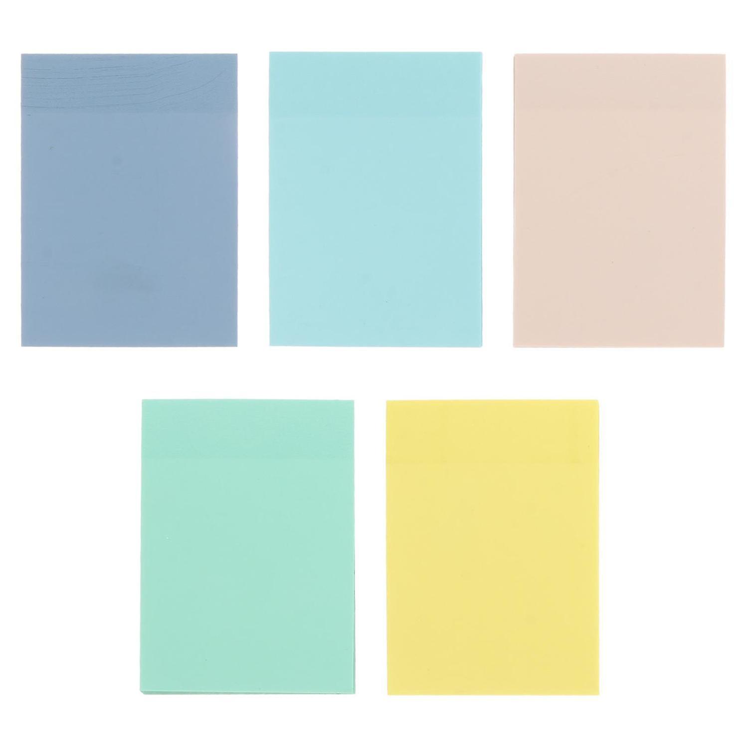 5pcs Sticker Sticky Memo Note Self Stick Note Memo Pad Transparent Sticker For Home