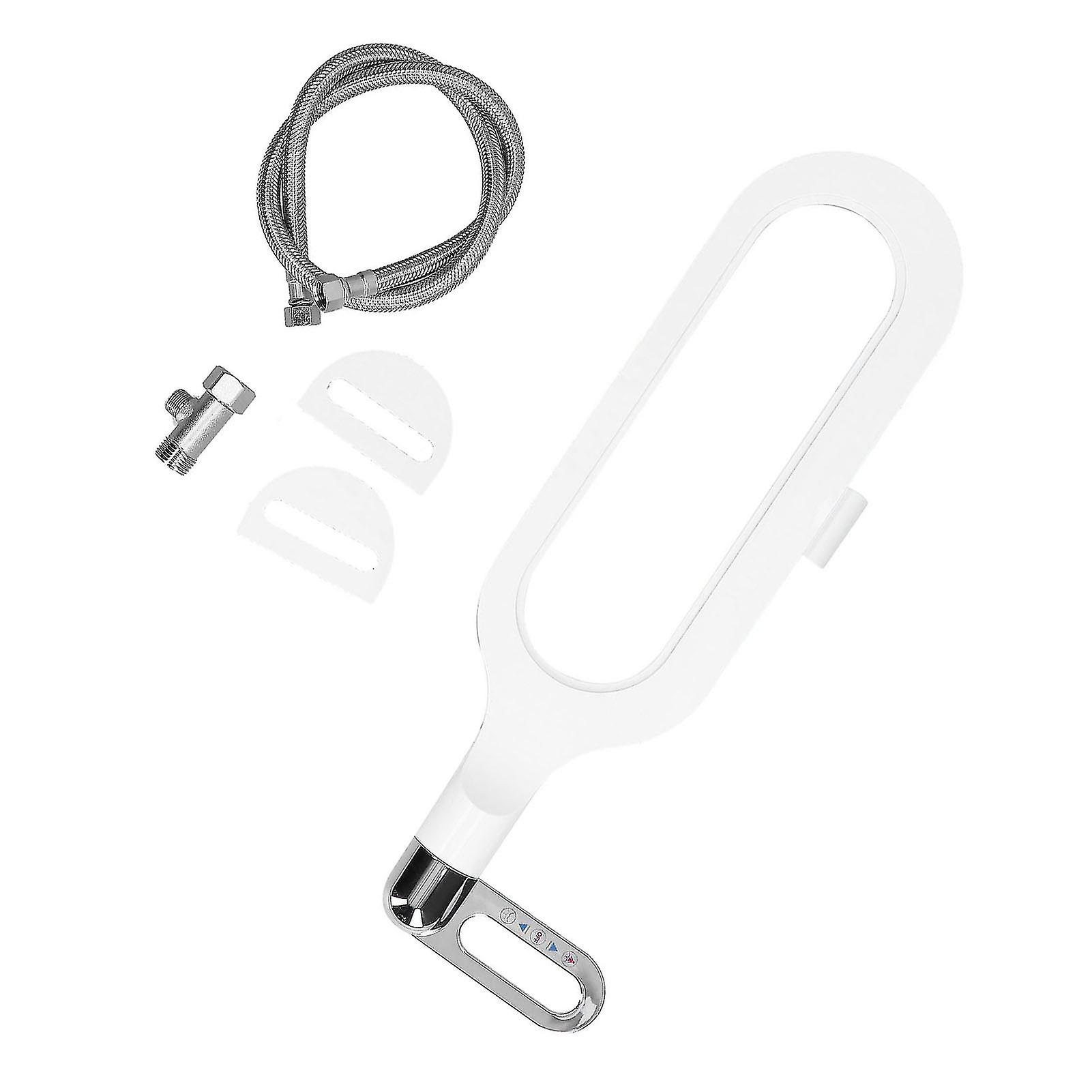 G1/2 Ultra-thin Plastic Toilet Bidet Attachment with Self-cleaning Dual Nozzles for Home Bathroom
