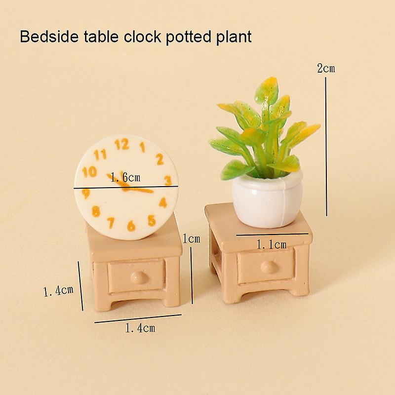 1/12 Dockhus Mini Möbelset Dockhus Vardagsrum Sovrum Dekoration