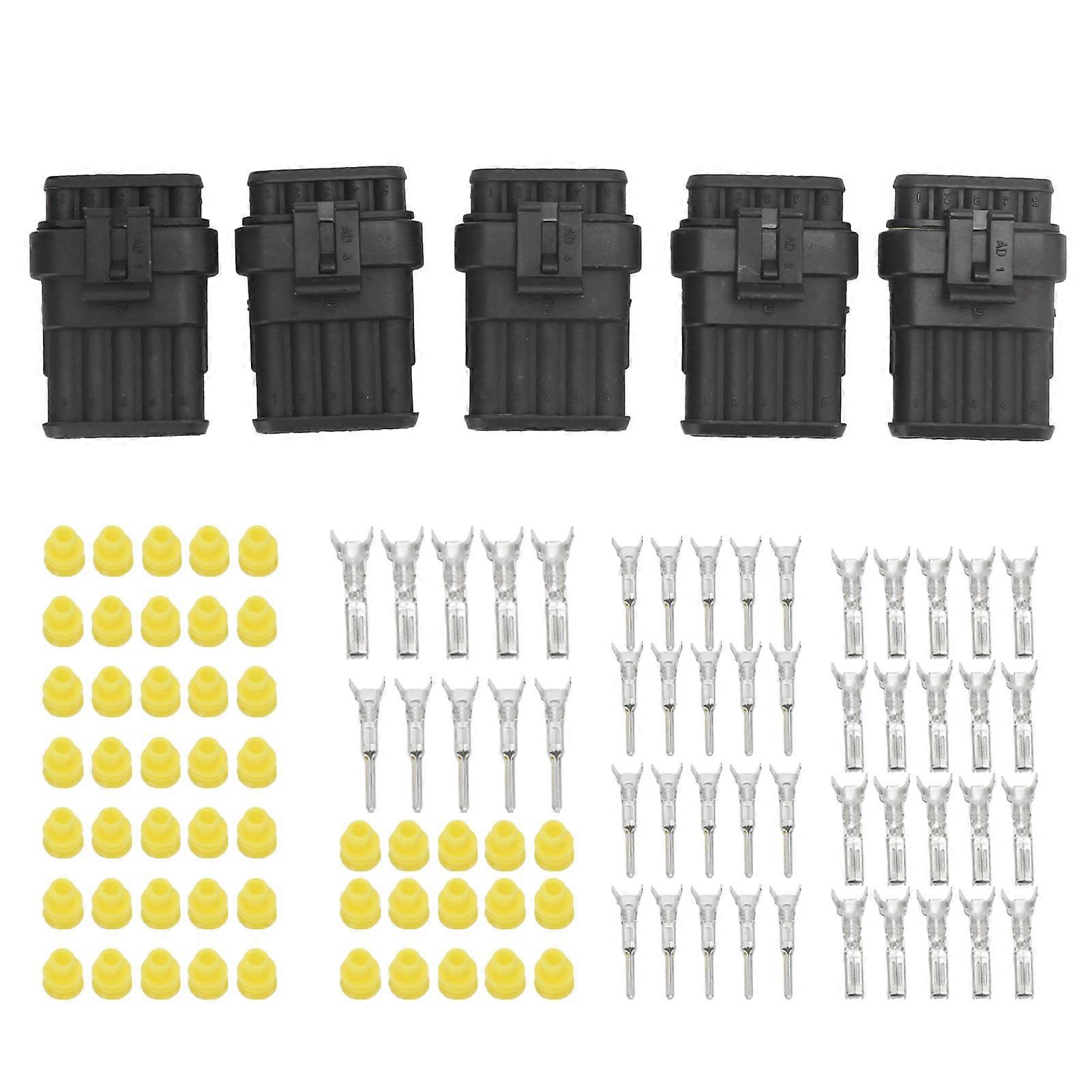 Wire Connector Plug,5pcs 5Pin Electrical Wire Waterproof Wire Connector Electrical Wire Connector Future-Proof Design