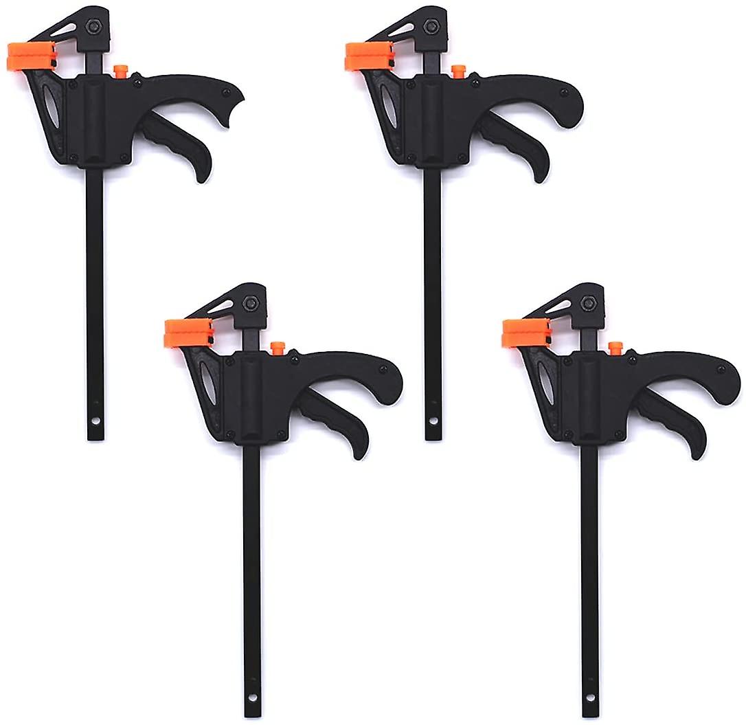 20244 Pack Ratchet Bar Clamps, 4 inch One Handed Bar Clamp, Ideal for Fast and Easy Clamping Application