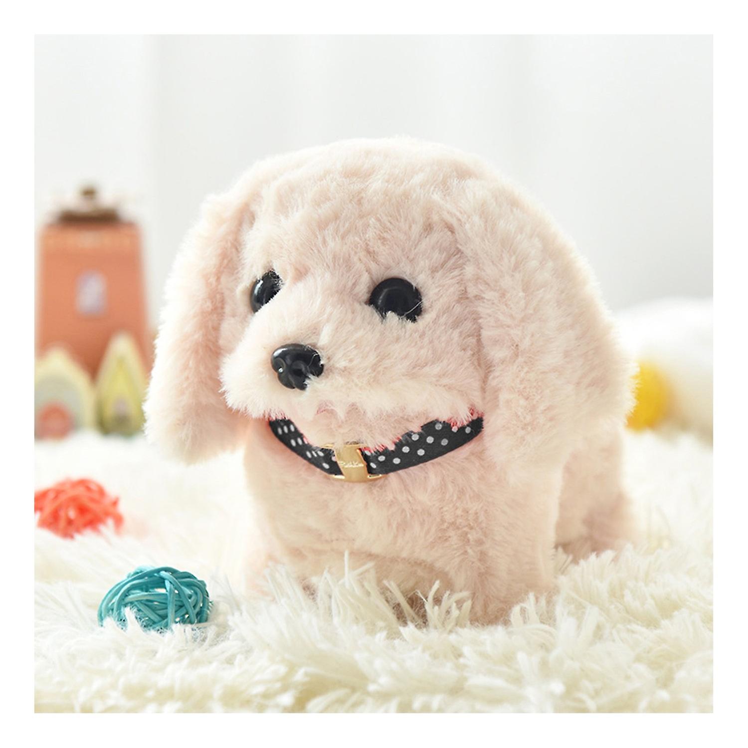 Electric Plush Dog 6 Accessories Tail Wagging Simulated Walking Barking Robot Dog Companion Soothe
