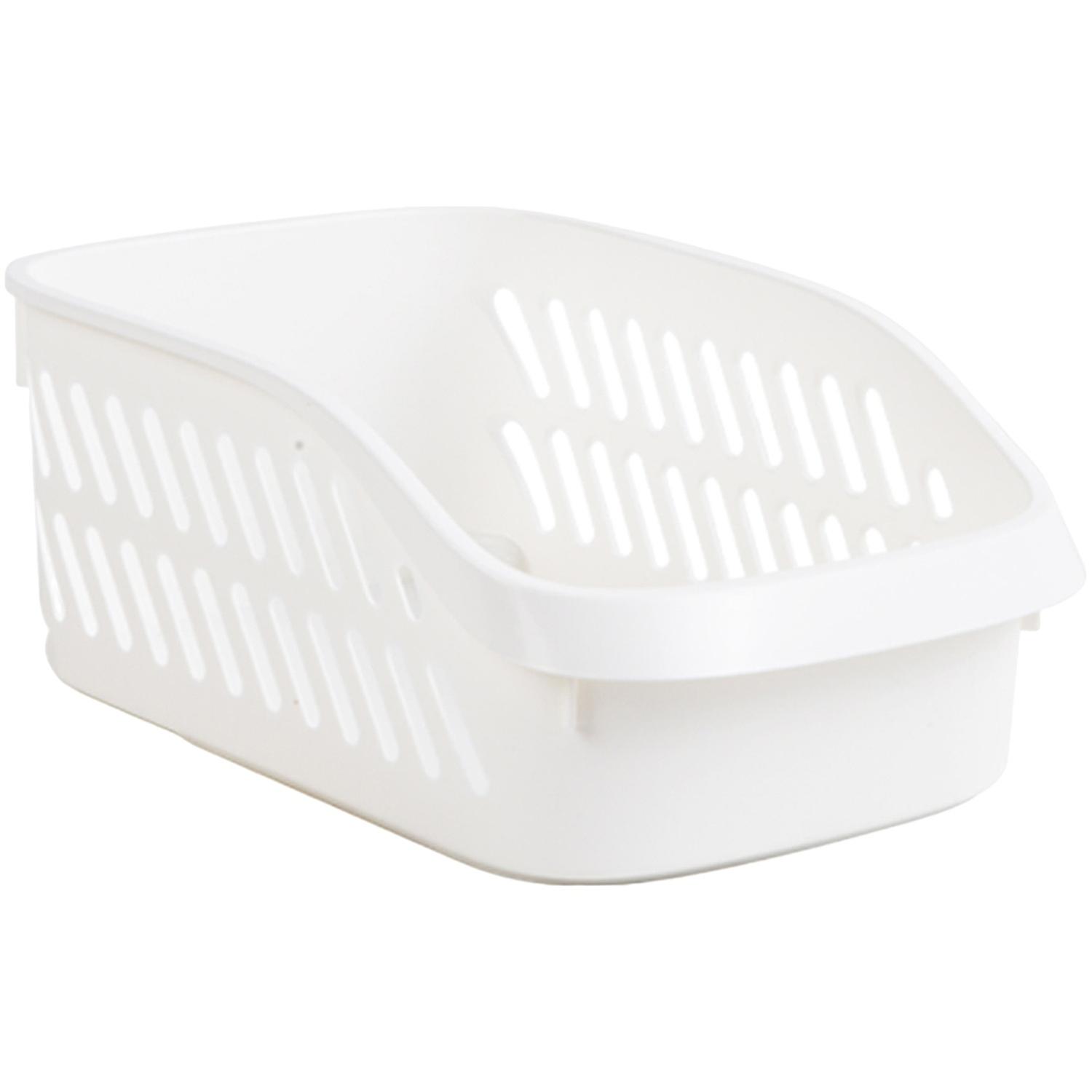 Kitchen Storage Box with Wheel Hollowed Design Large Capacity Non-Slip Handle Pantry Organizer