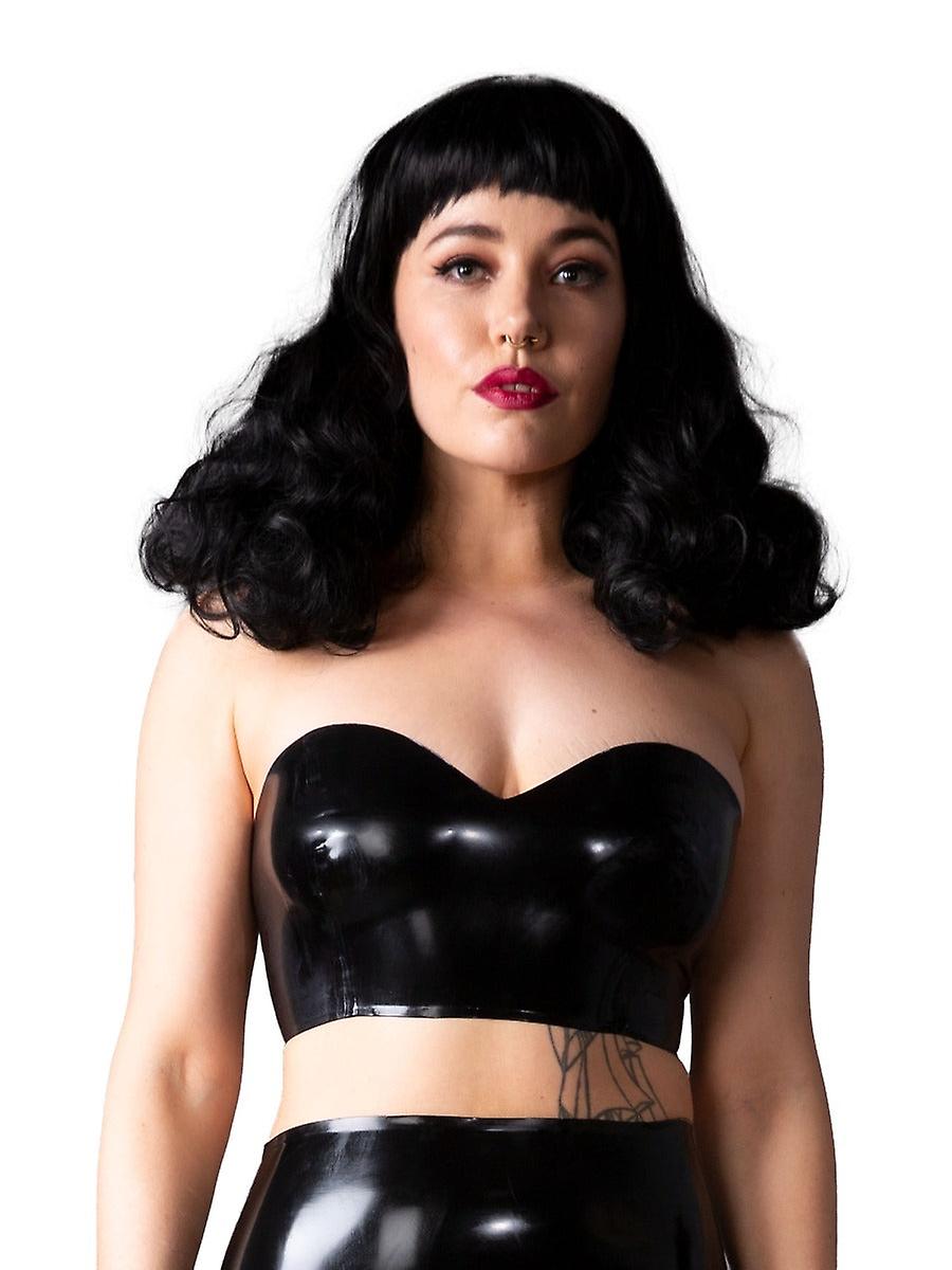 Sweetheart Neckline Bandeau Latex Bra