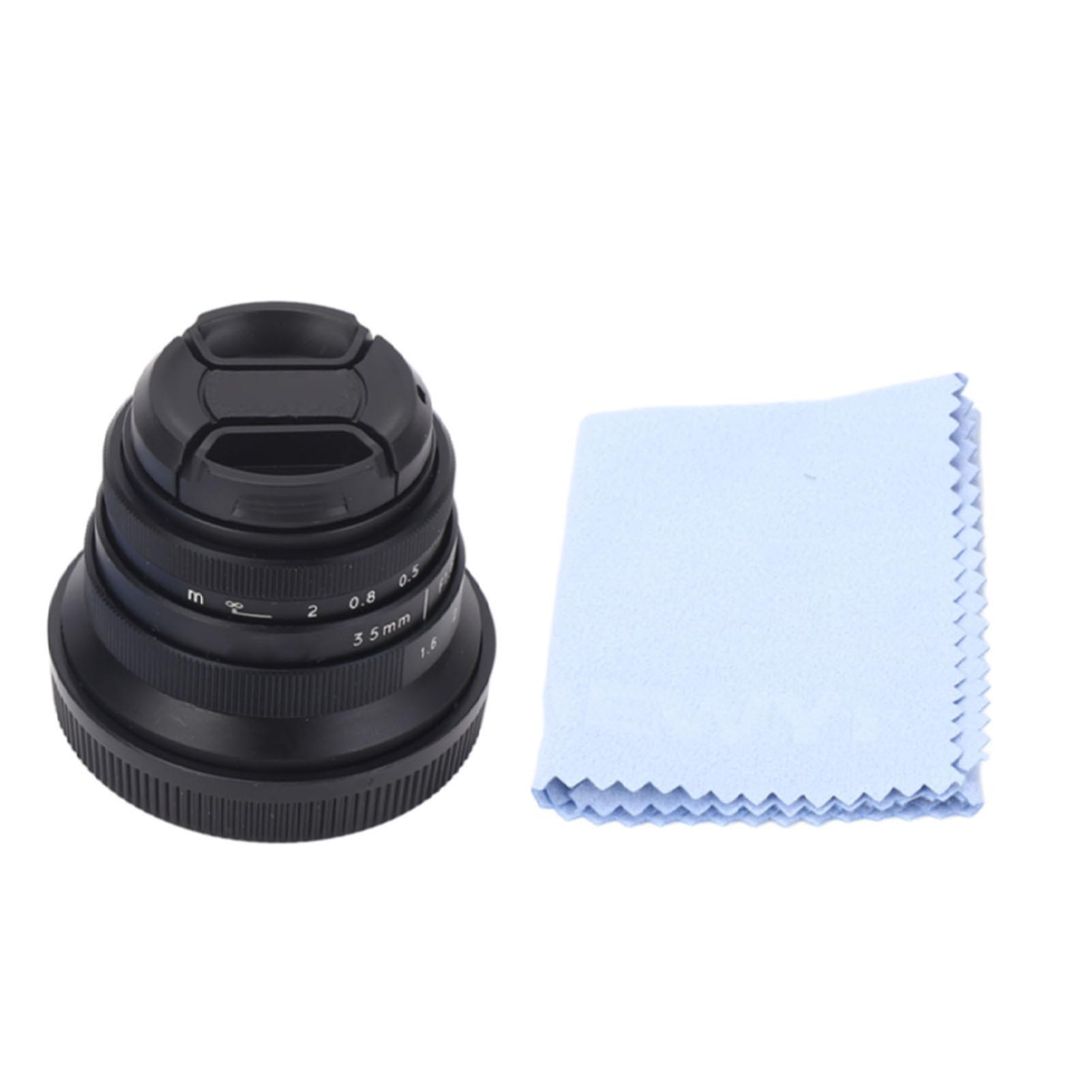 35mm F1.6 Large Aperture Manual Focus Fixed Prime Lens Wide Angle Low Distortion for EOS M M2 M3 M5 M6 M10 M100