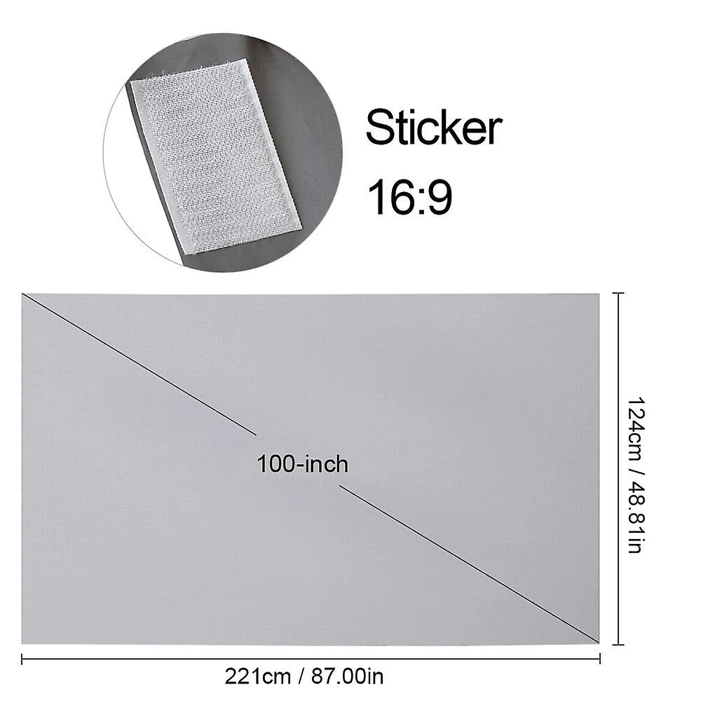 Portable Screen Simple Curtain Anti-light Projection Screens For Home Outdoor Office Projector 60/70/80/100/120 Inches