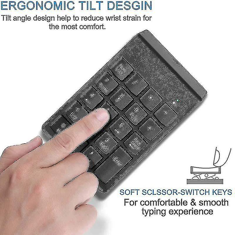 Wireless Numeric Keypad 18 Keys Numpad New-dwdz