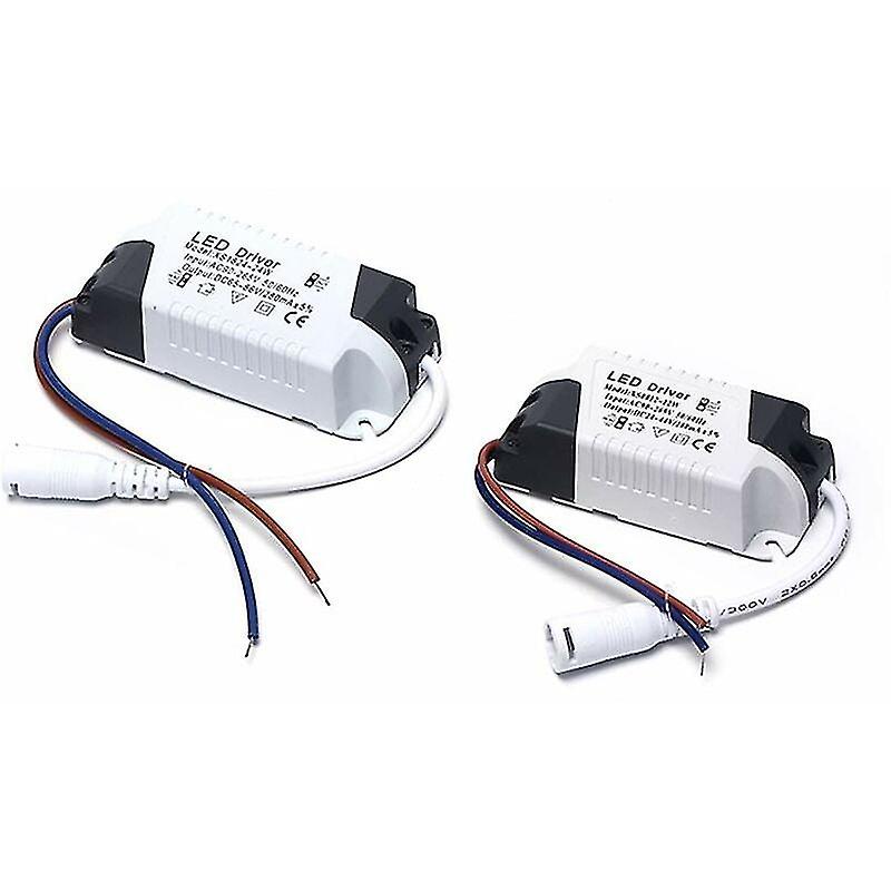 2x LED driver, 1-3W transformer for LED ceiling light, LED panel power supply, DC connector for LED 