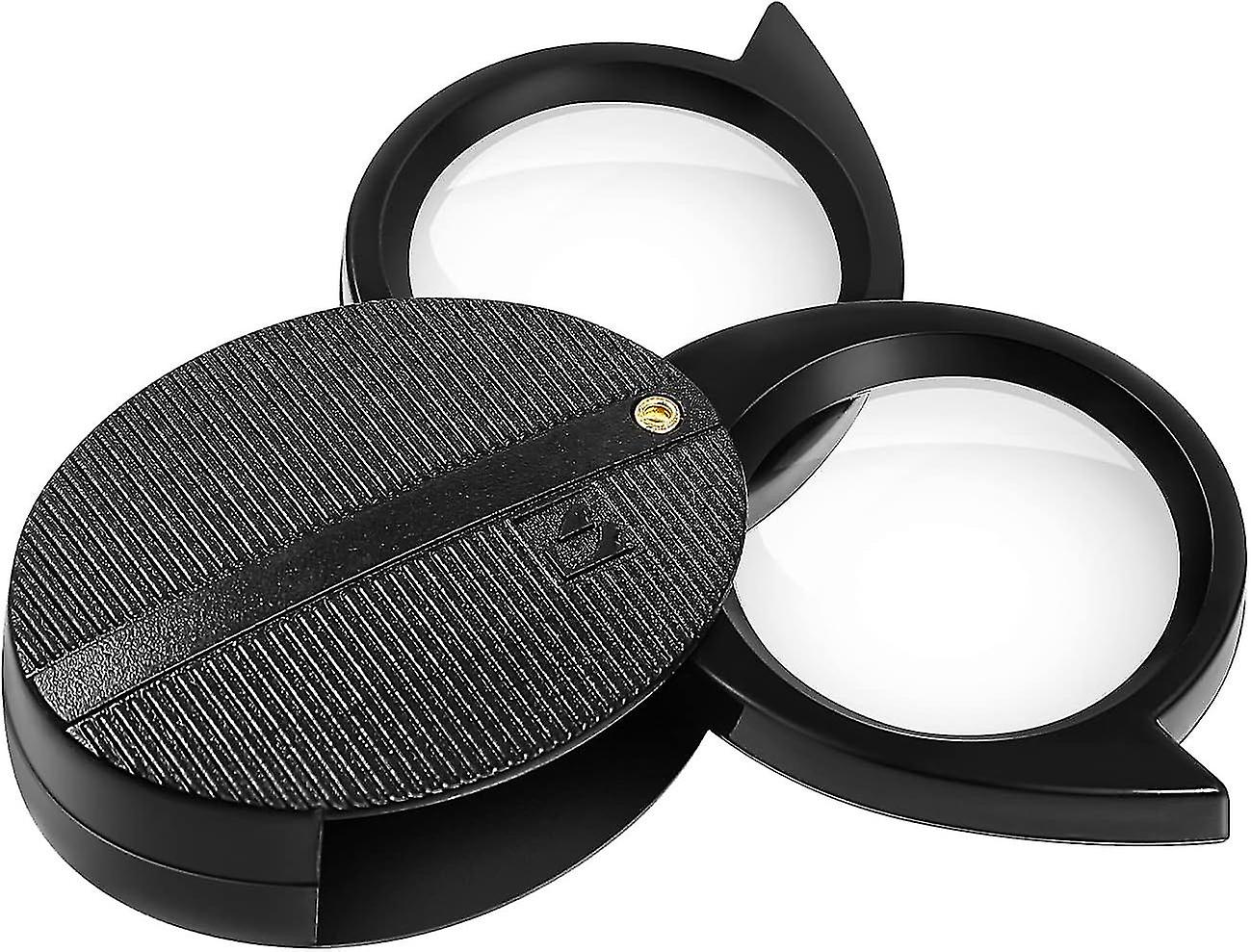 Handheld Optical Glass Craft Magnifying Glass For Men And Women Reading, Double Lens 5x/10x