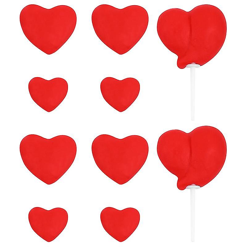 10 Pcs Heart Shape Cake Inserts For Birthday