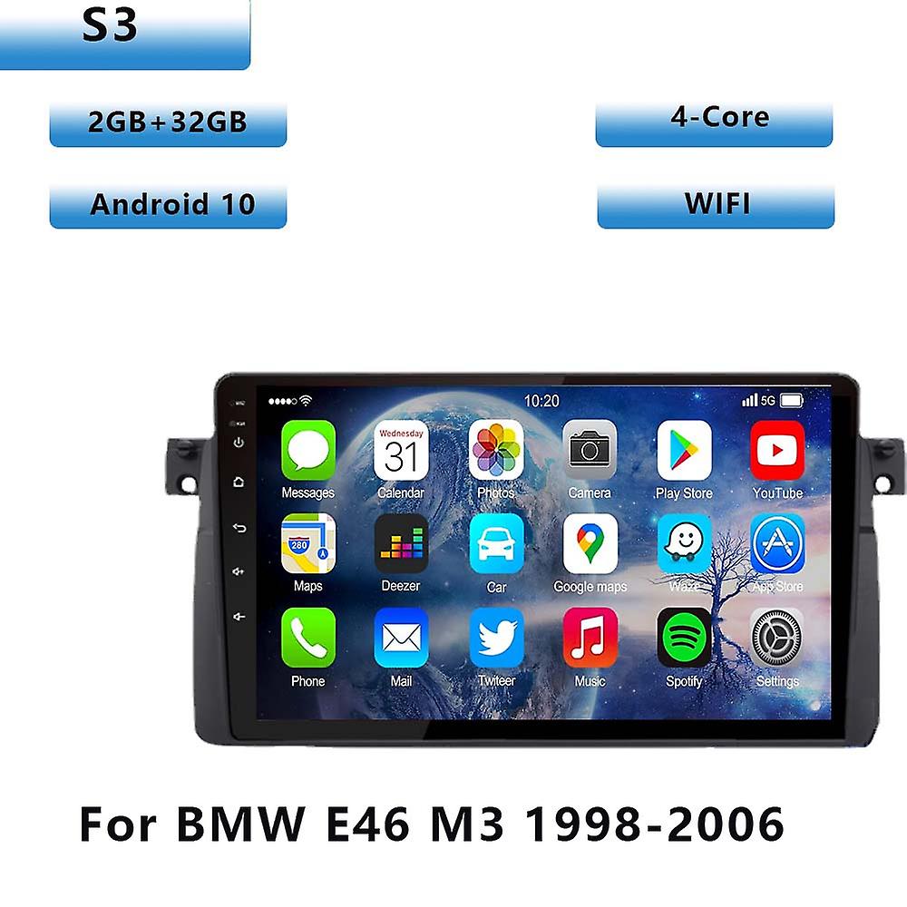 2din Android 10 Car Radio Multimedia Player Carplay Auto Gps Navigation For Bmw E46 M3 Rover 318/320/325/330/335 1998 1999-2005