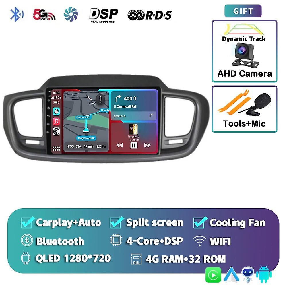 Android 13 Carplay Auto Wifi+4g 8core Car Radio For Kia Sorento 3 2015 2016 2017 2018 Dsp Gps Multimedia Video Player Stereo Dsp